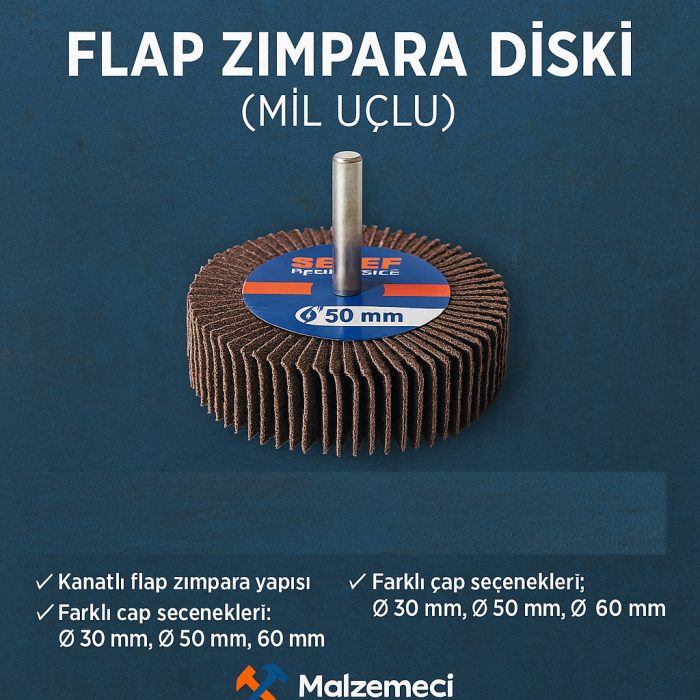 SEDEF Power Tools Flap Zımpara Disk (Mil Uçlu)