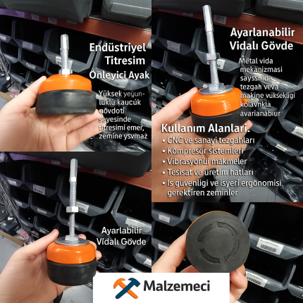 Sanayi Tipi Ayarlanabilir Kauçuk Makine Ayağı