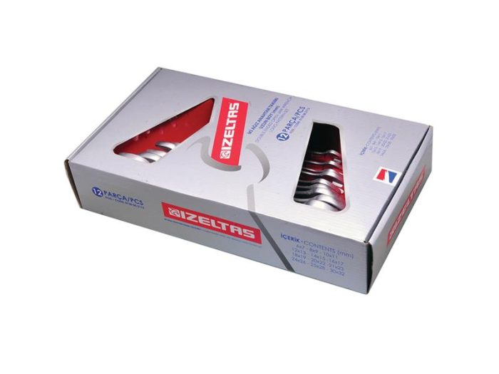 0130 İki Ağız 8'li Anahtar Takımı Uzun Boy - Görsel 1