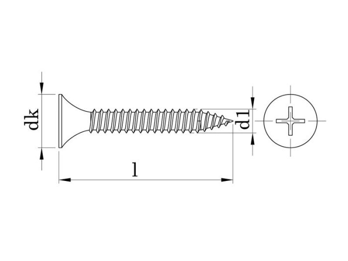 3.5x25 mm Sivri Uçlu Alçıpan Vidası - Görsel 2