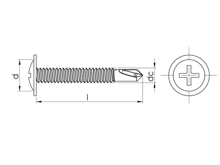 3.9X25 RYSB Matkap Uçlu Saç Vidası - Görsel 2