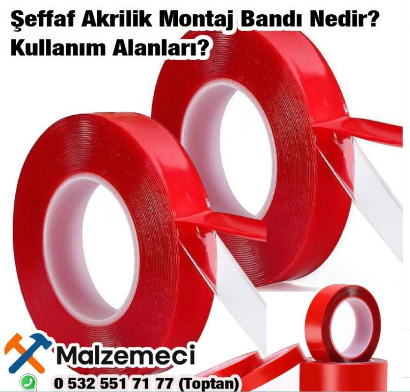 Şeffaf Akrilik Montaj Band