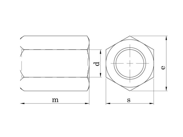 M12x40 mm Uzatma Somunu DIN 6334 - Görsel 2