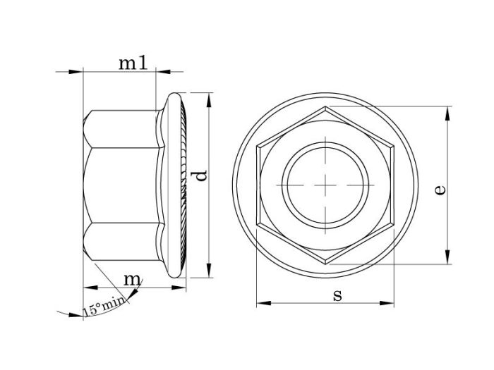 M8 Flanşlı Somun DIN 6923 - Görsel 2