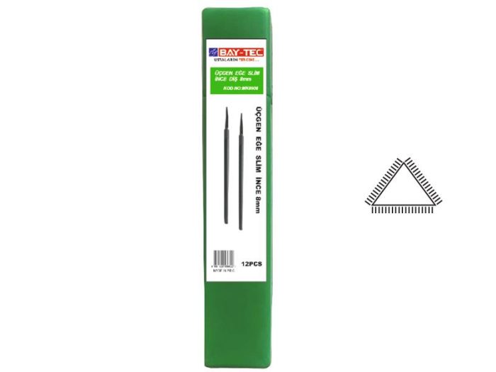 Üçgen Eğe Slim İnce Diş 6 mm MK0904 - Görsel 2